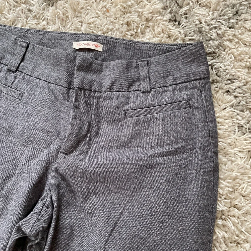 Dockers Gray‎ Wide Leg Dress Pants Womens Size 4M Stretch Work Trousers